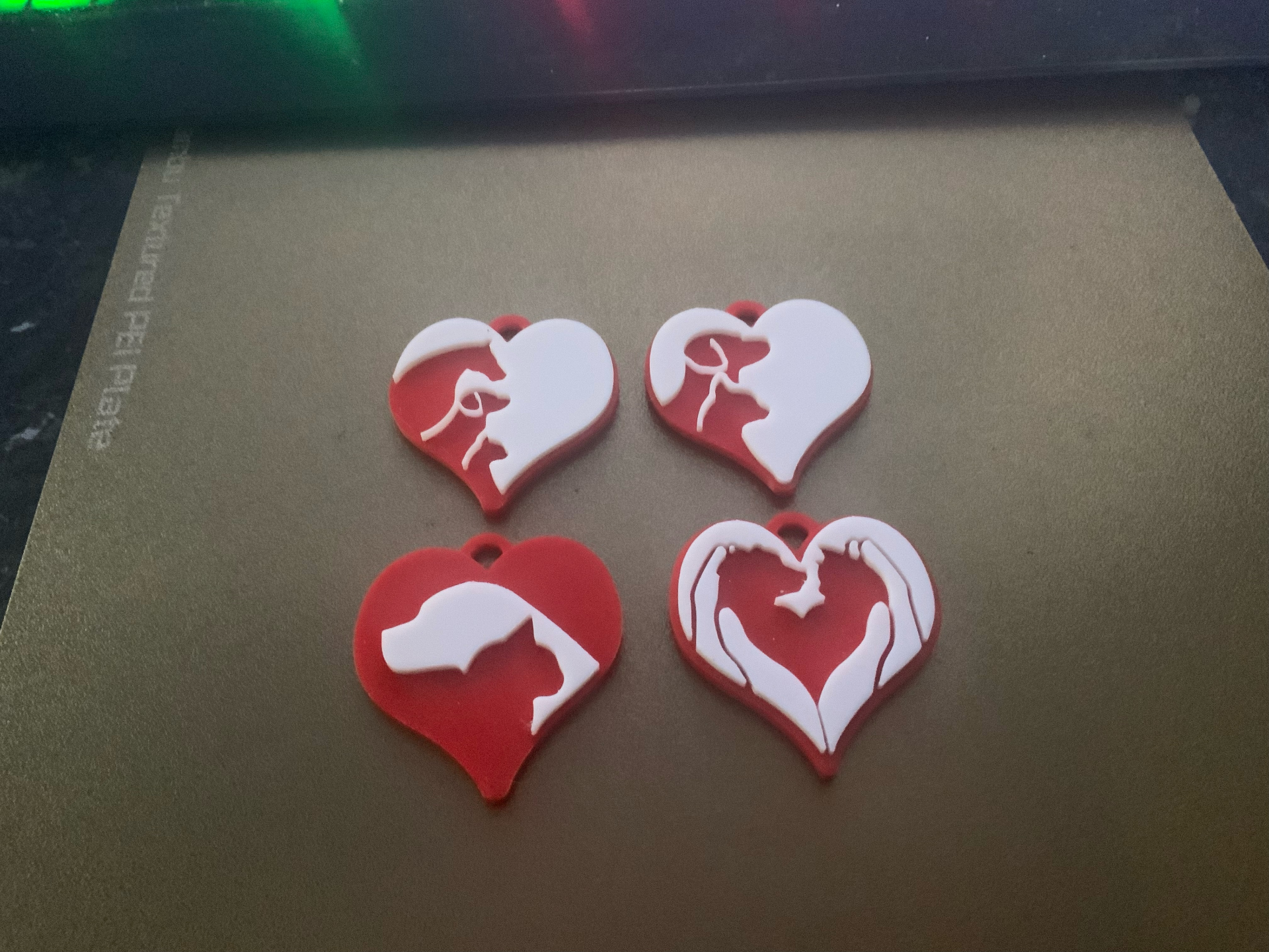 pets loveheart keychains / charms(free commercial)