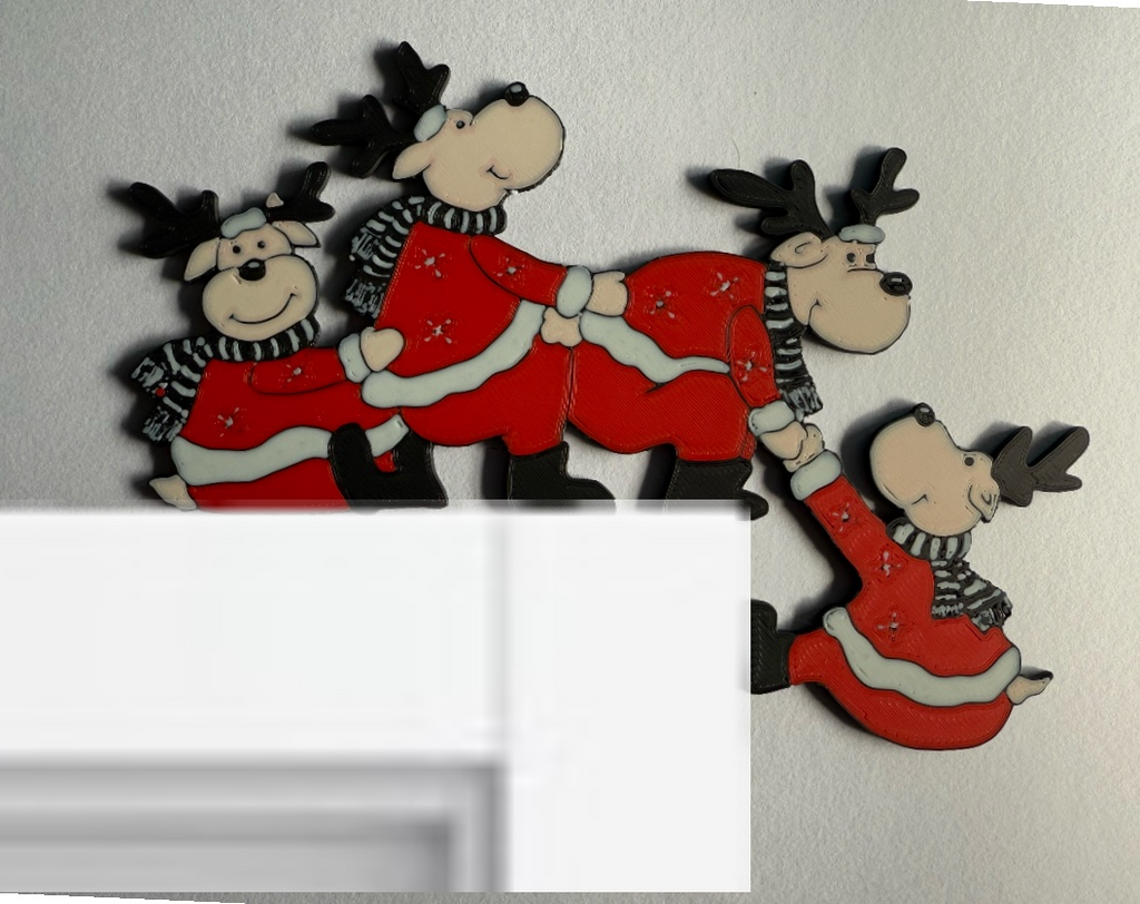wall art Corner door Christmas with reindeer