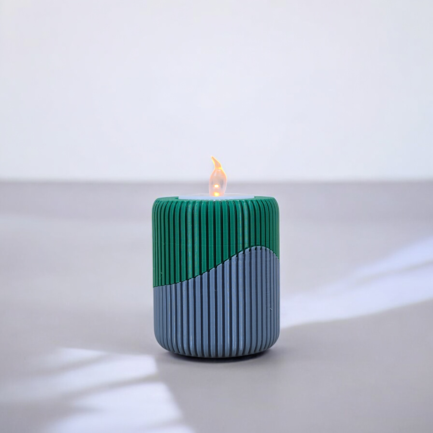 Ribbed Tea Light Holder – Customizable Color