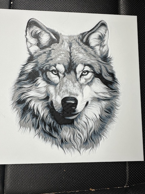 Wolf 4 color hueforge