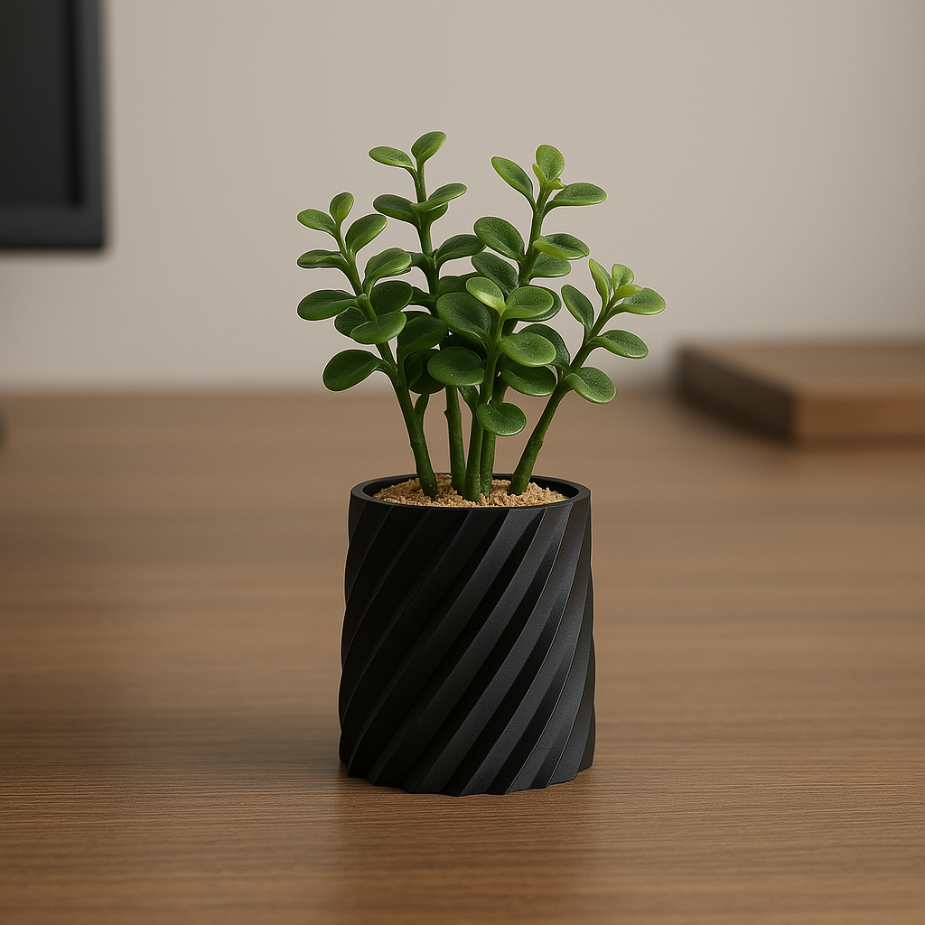 Sleek vase compatible with most small flowers