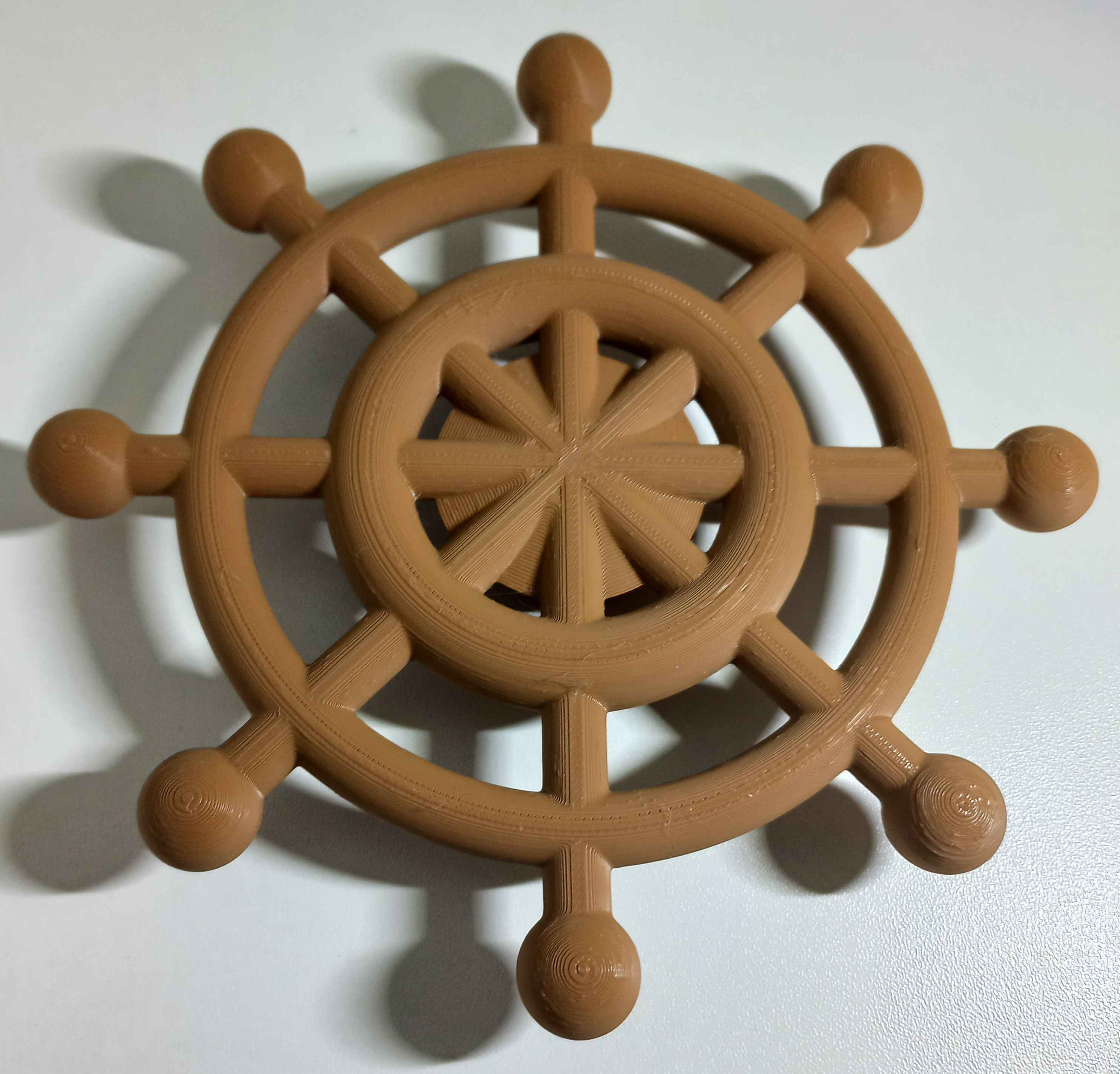Ship's wheel on bearing (parametric)
