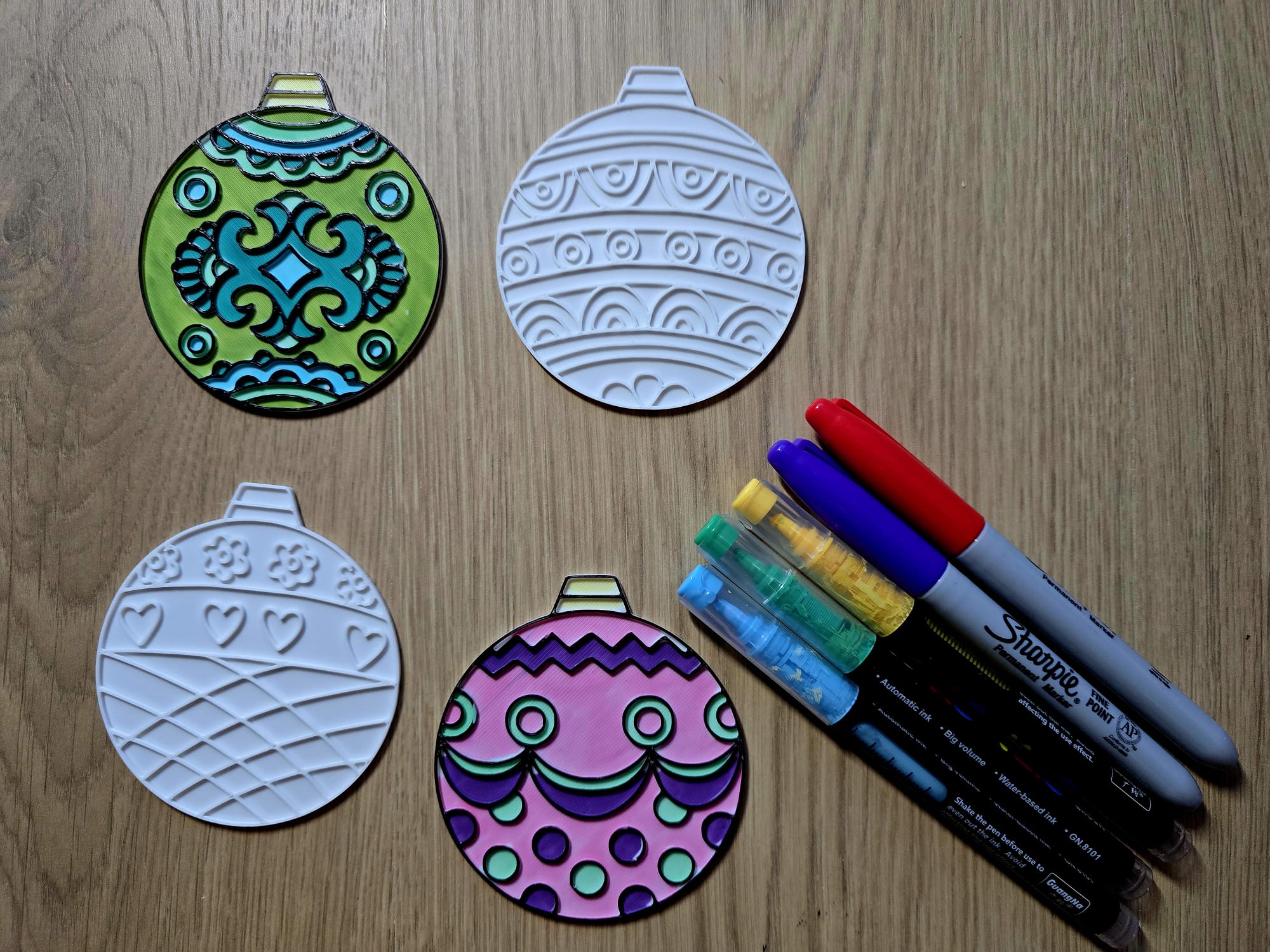 Christmas Ball Ornament DIY Coloring Pack 2
