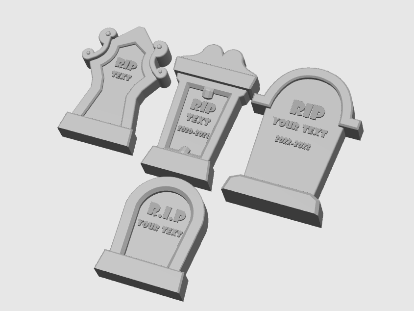 Customizable Halloween Graves