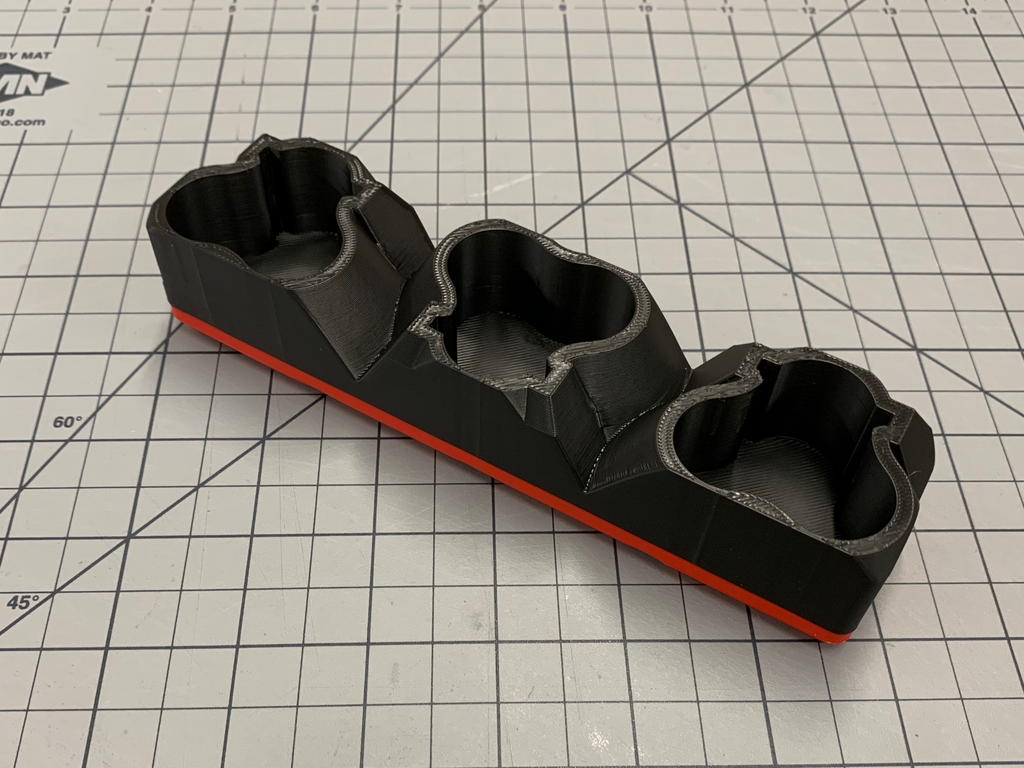 Gridfinity Shadow Tray- M12 3X SMALL Battery Tray