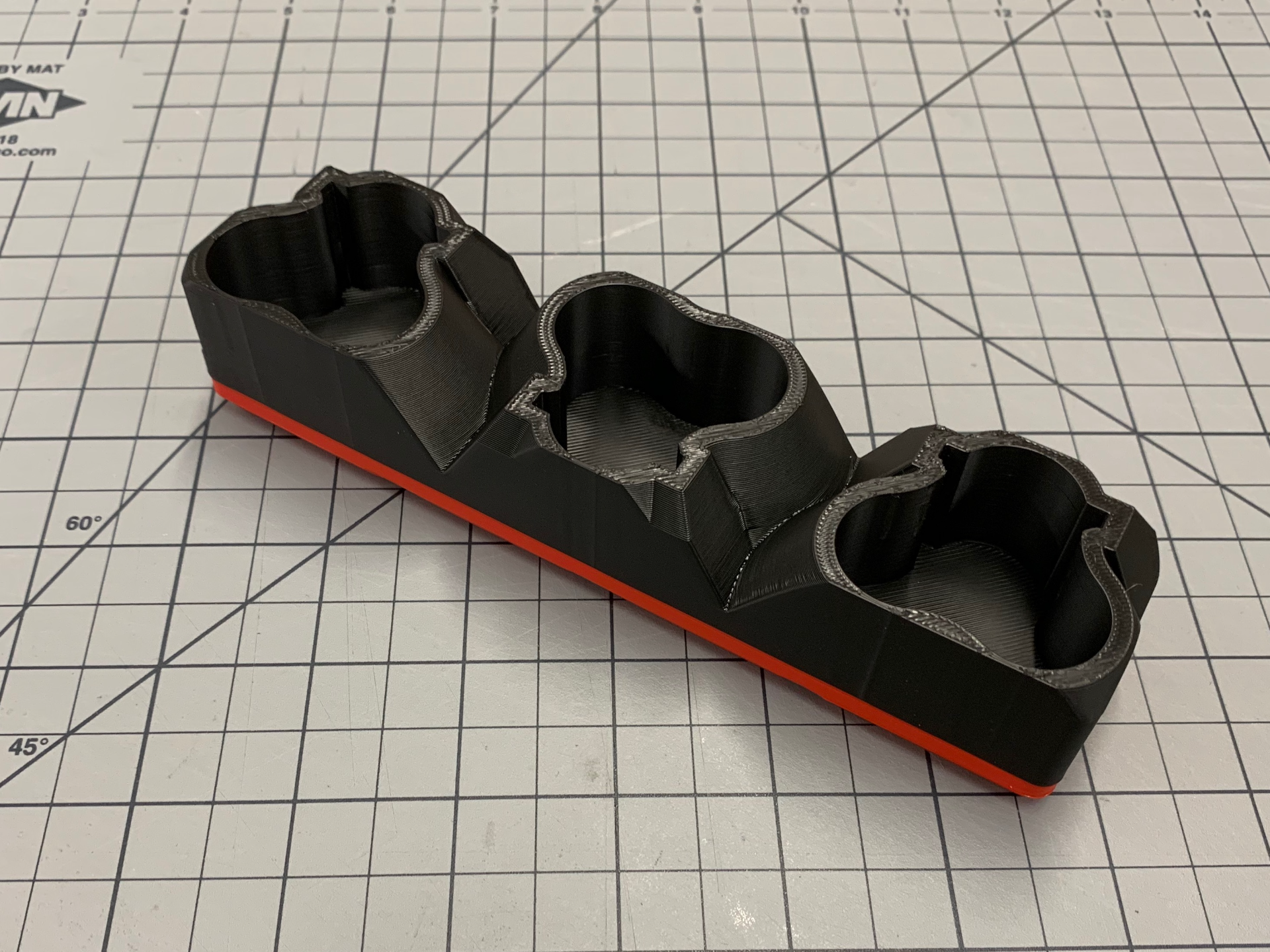 Gridfinity Shadow Tray- M12 3X SMALL Battery Tray