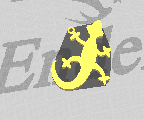 Earring lizard iguana pendant