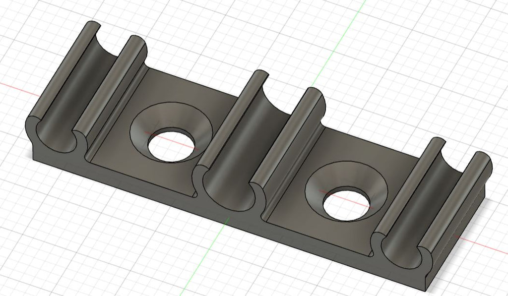 Bambu Lab AMS Cable Clip for two PTFE tubes