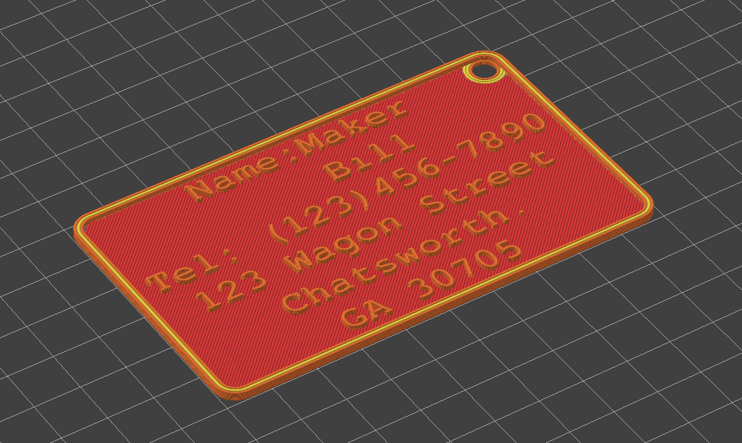Name tag customizable