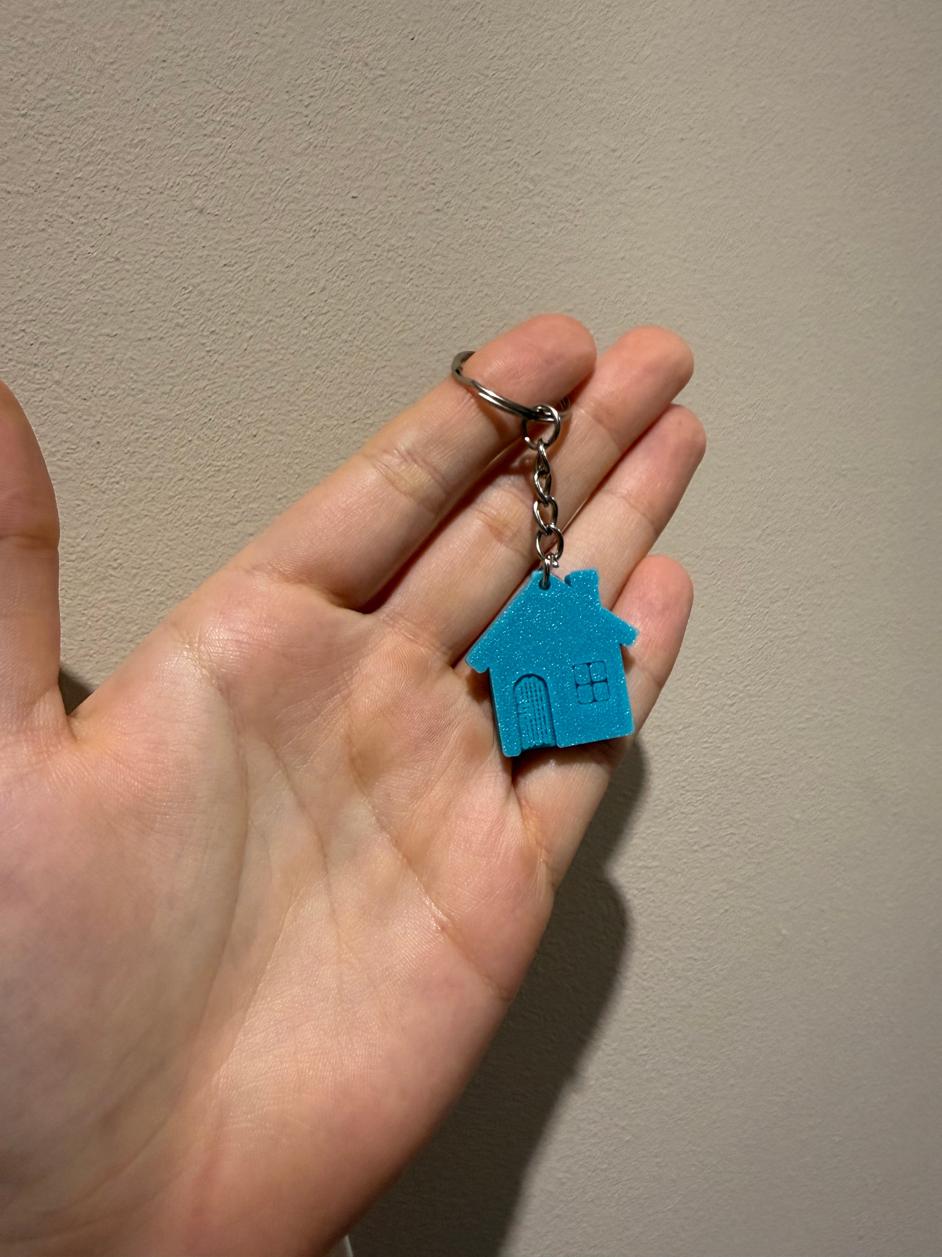 House Keyring with Phone Number for Lost Keys