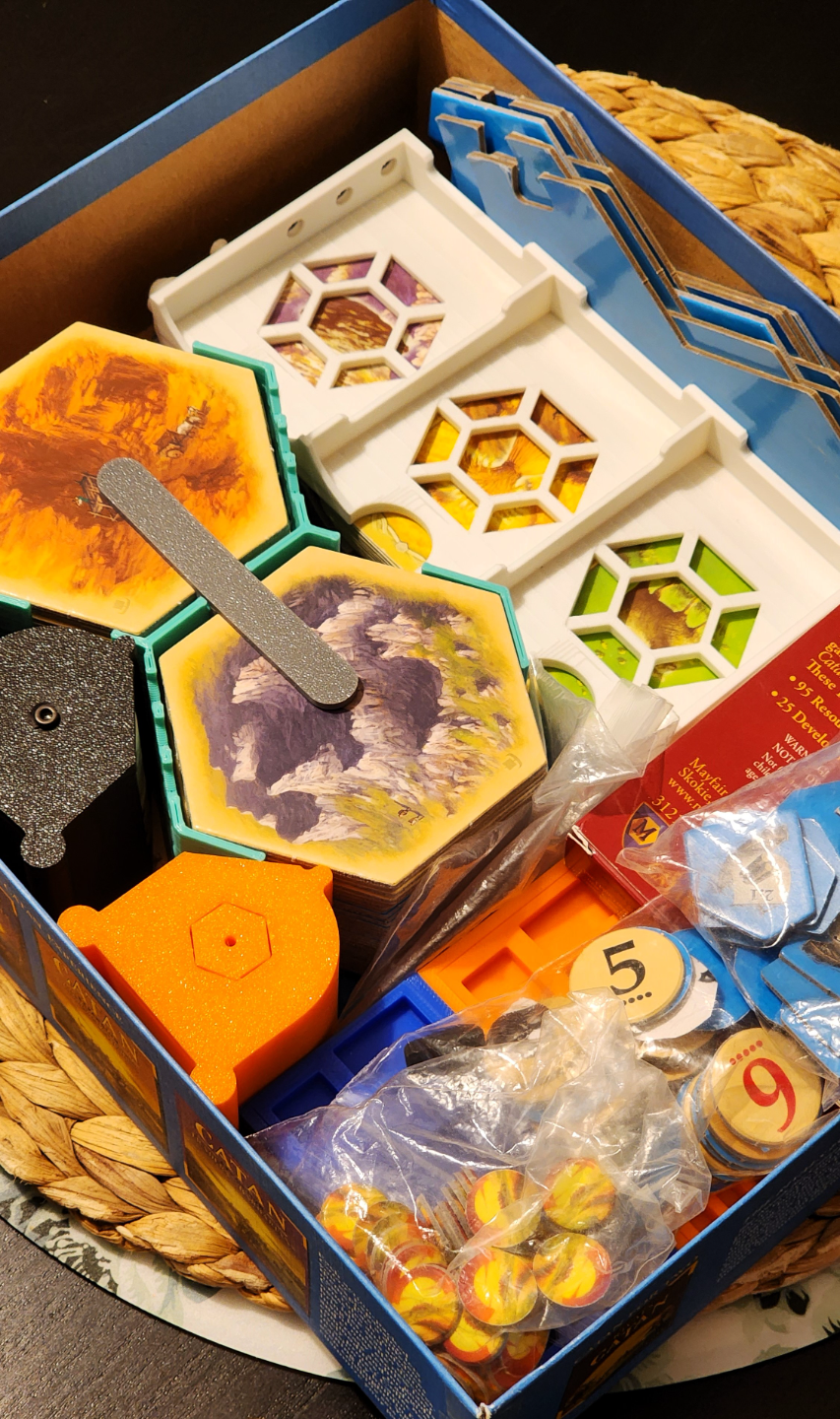 Catan 3 or 4 Trays for 55x80mm Cards