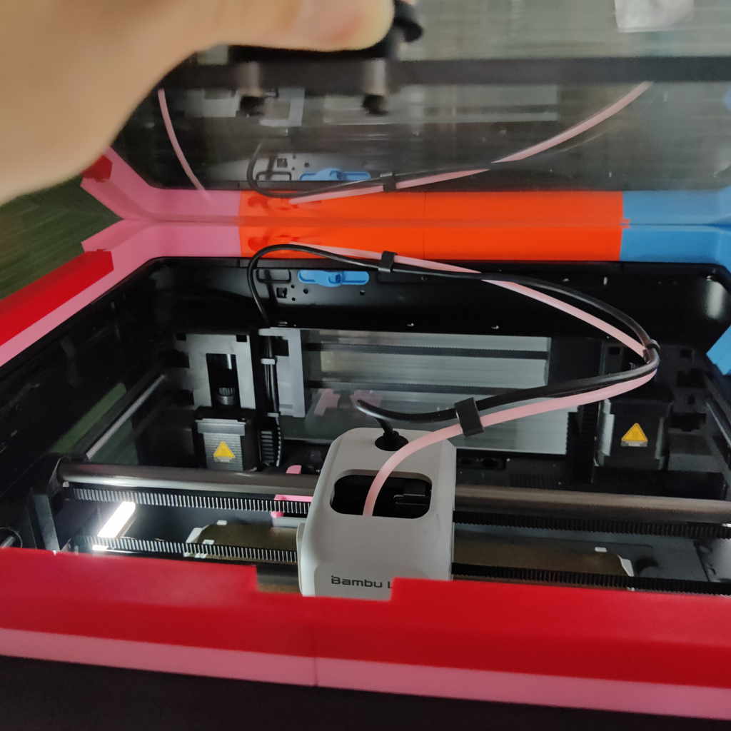 Bambu Lab P1P riser for ARC enclosure. No drag chain required