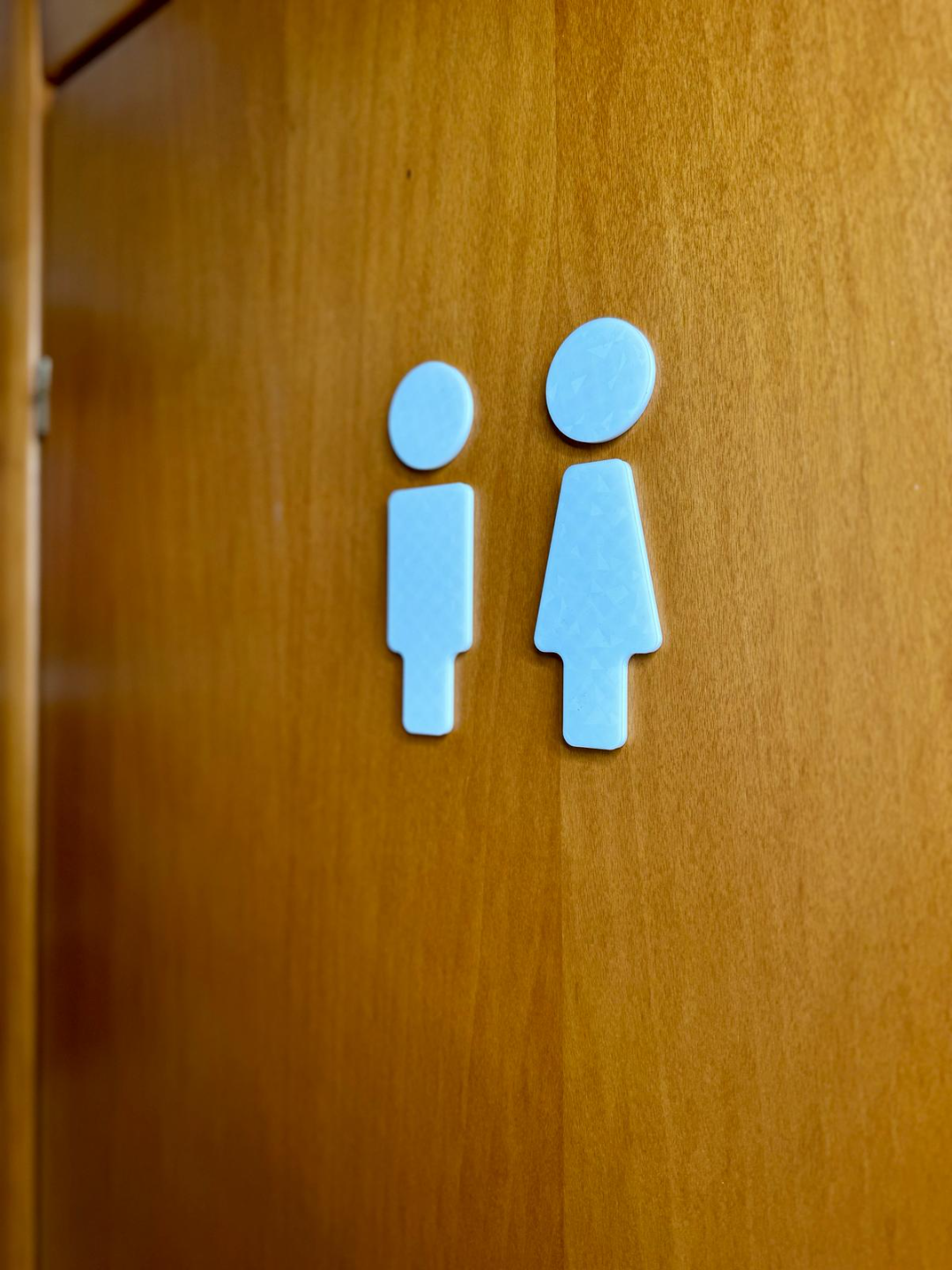 Pictogram signs for bathrooms