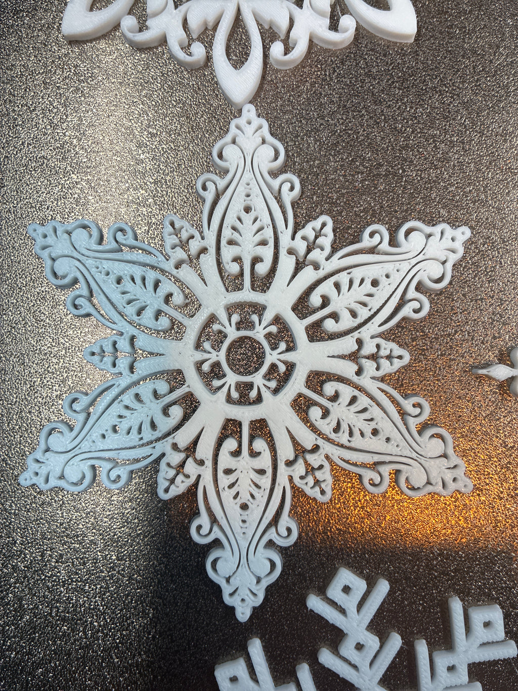 Christmas tree snowflake decorations