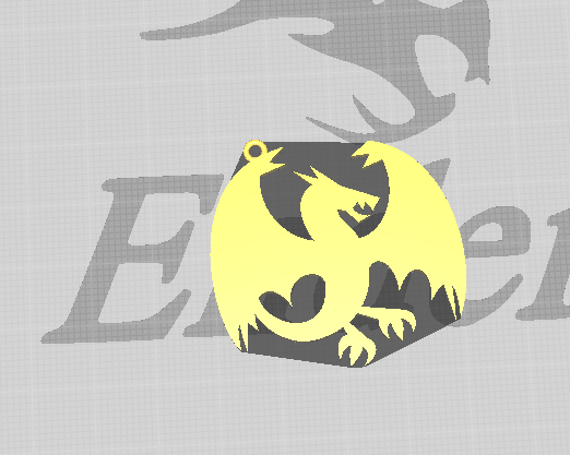 Earring Dragon pendant