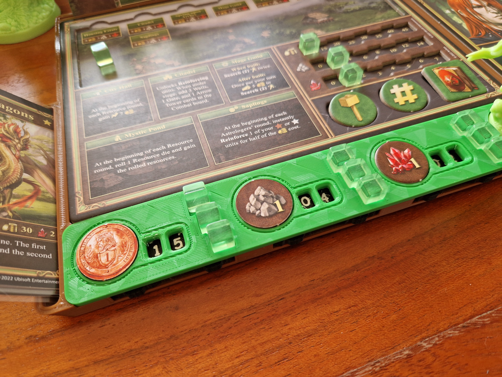 Player dashboard for Heroes 3 Board Game