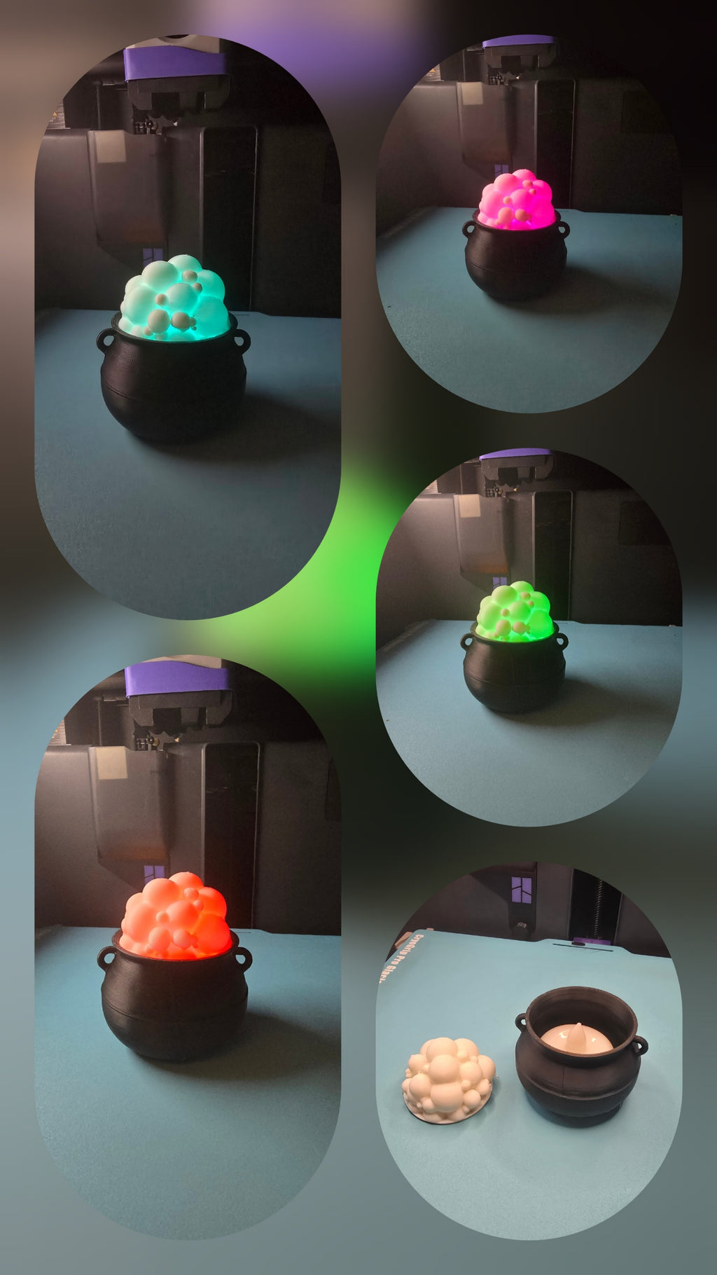 Bubbly Cauldron Tea Light (Commercial Free)
