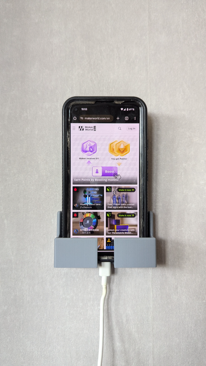 wall mounted phone holder