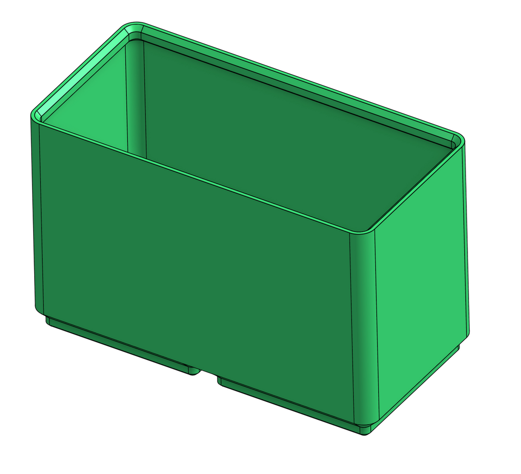 Gridfinity Basic Bin 2x1 7U