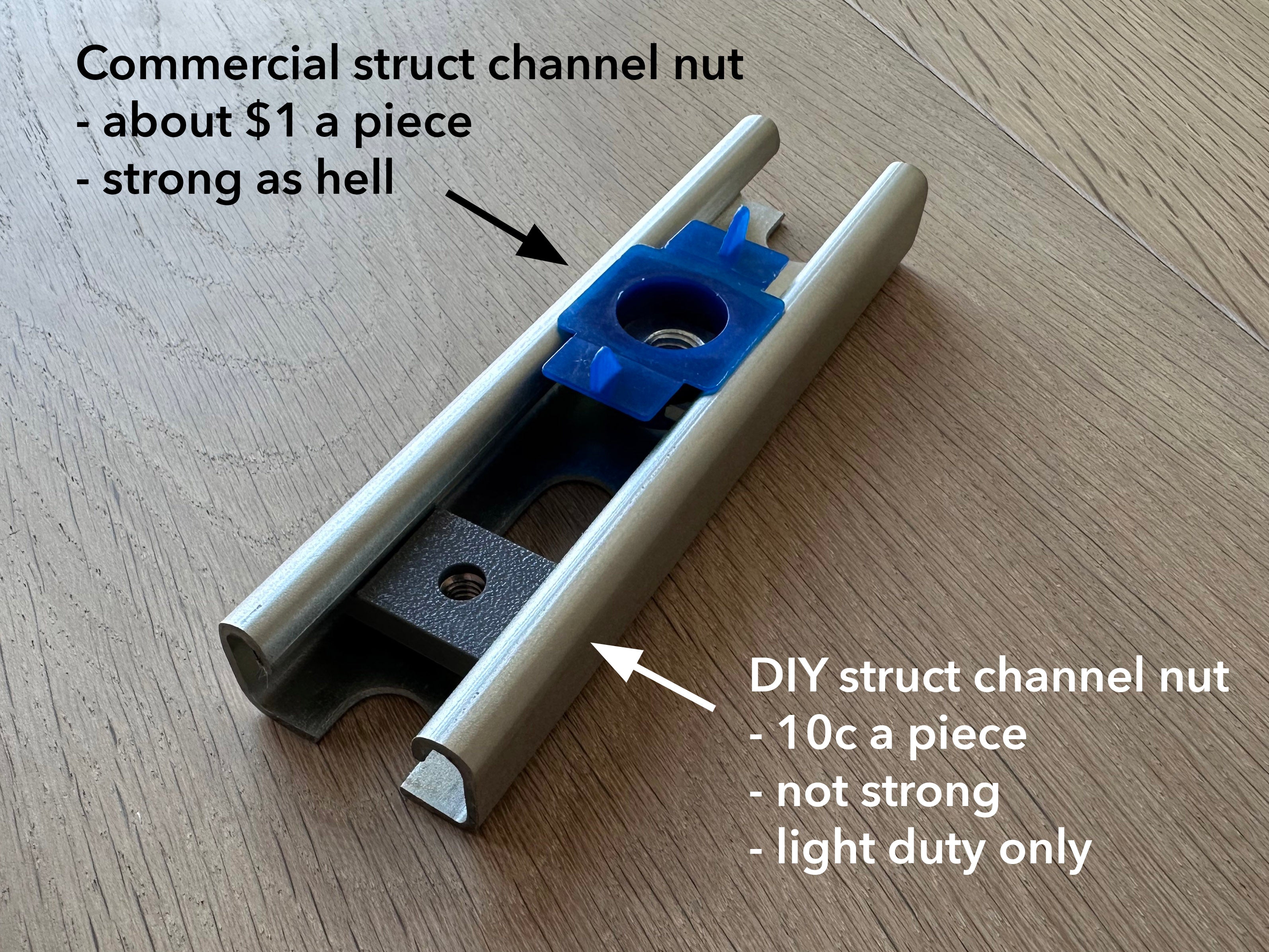 1/4" Strut / Unistrut Channel Nut (v1)