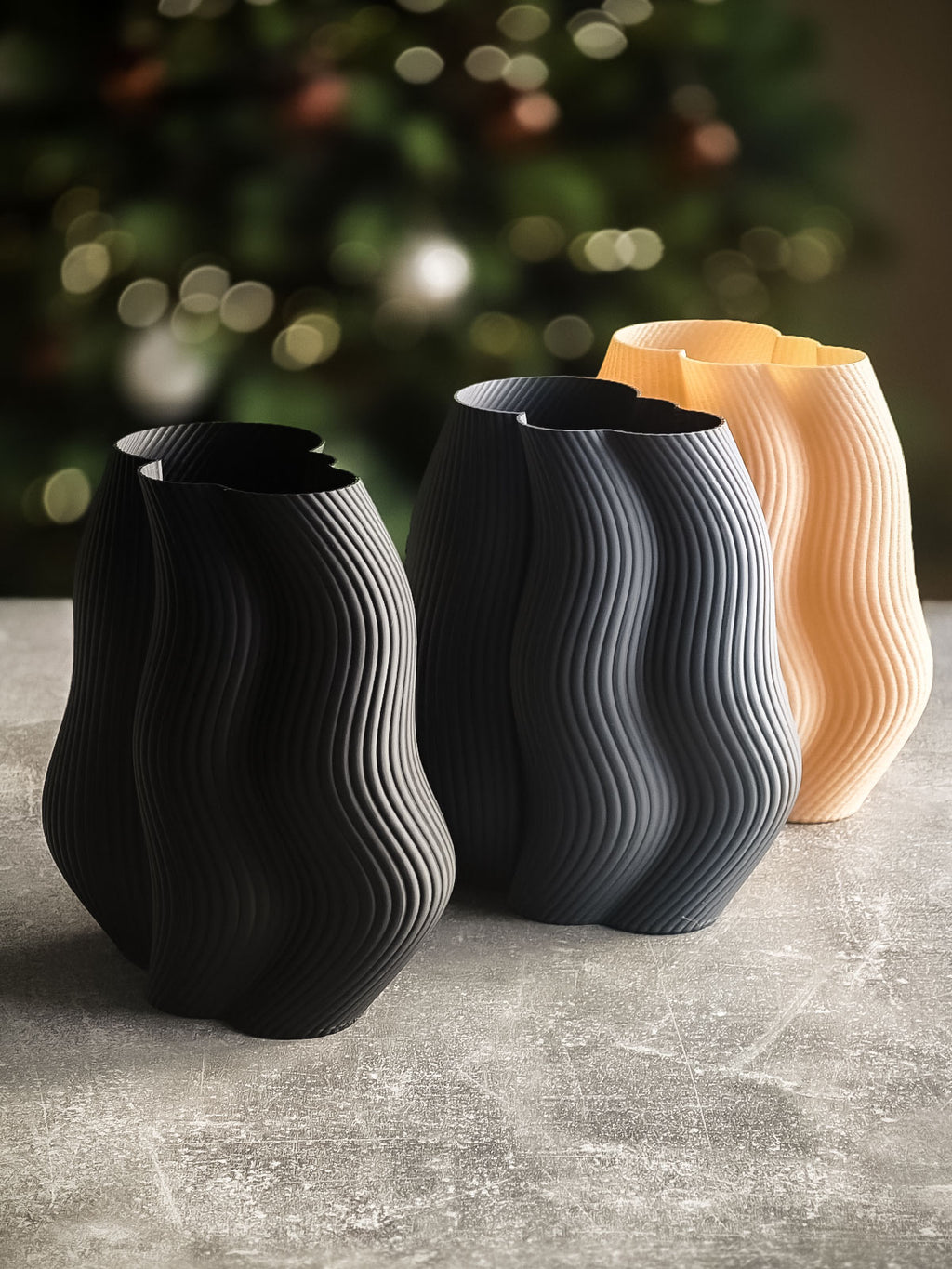 Moderne, Ripped/Ribbed Designvase Deko Vase