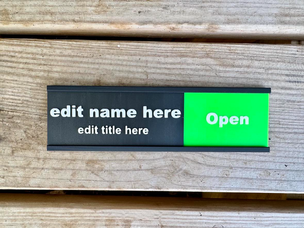 Custom Sliding Office Door Sign