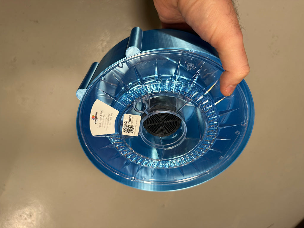 Round filament box for spools