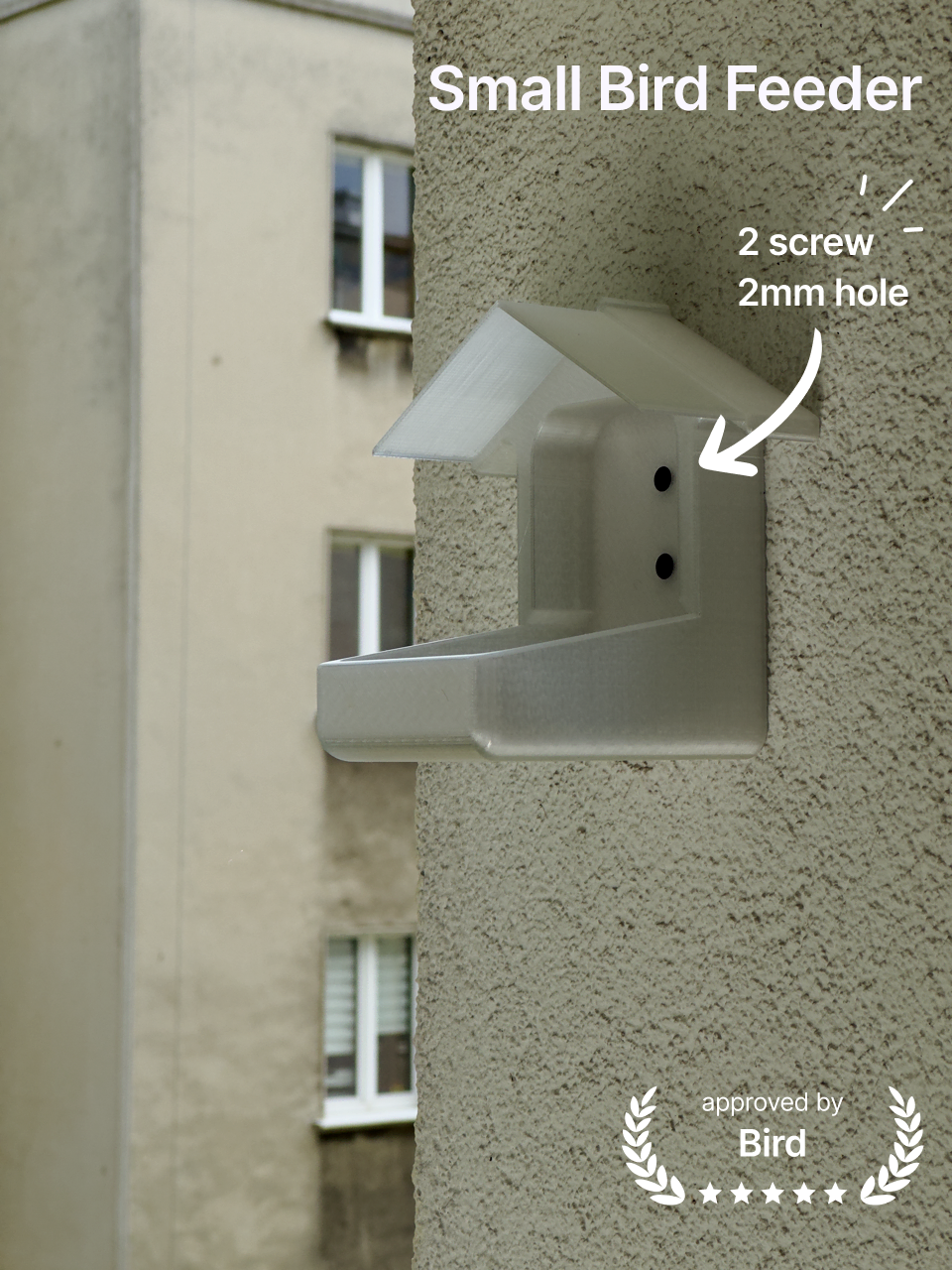 Compact Bird Feeder - Minimalist Garden Decor