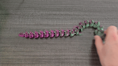Crystal Spine Flexi Dragon - Dragon Fidget Toy