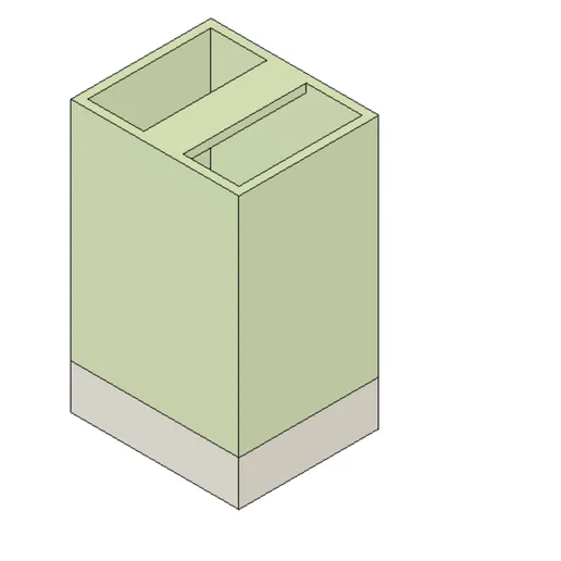 Toothbrush holder Two-part with removable bottom