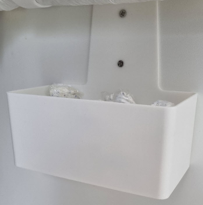 Dishwasher Tablet Box with holes for screws