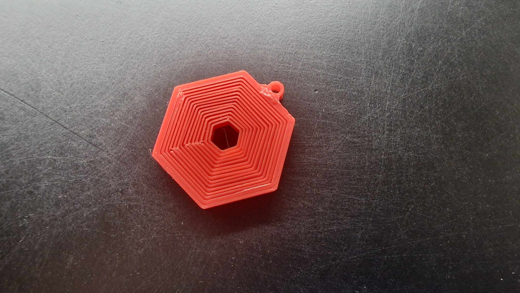 Hexagon Fidget Toy Keychain - Print in Place