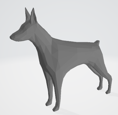 Low Poly Doberman / Dobermann / Dog