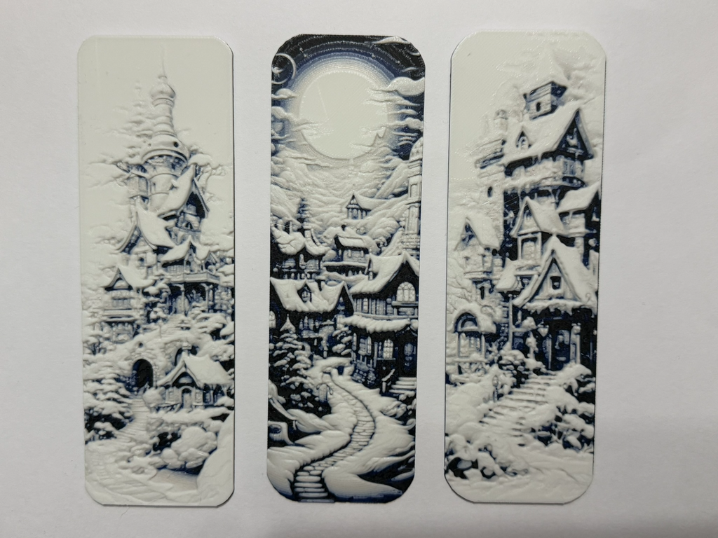 bookmarks christmas landscapes hueforge