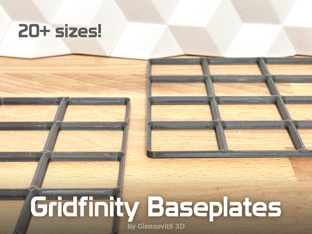 Gridfinity Baseplate (Quick lite, less filament)