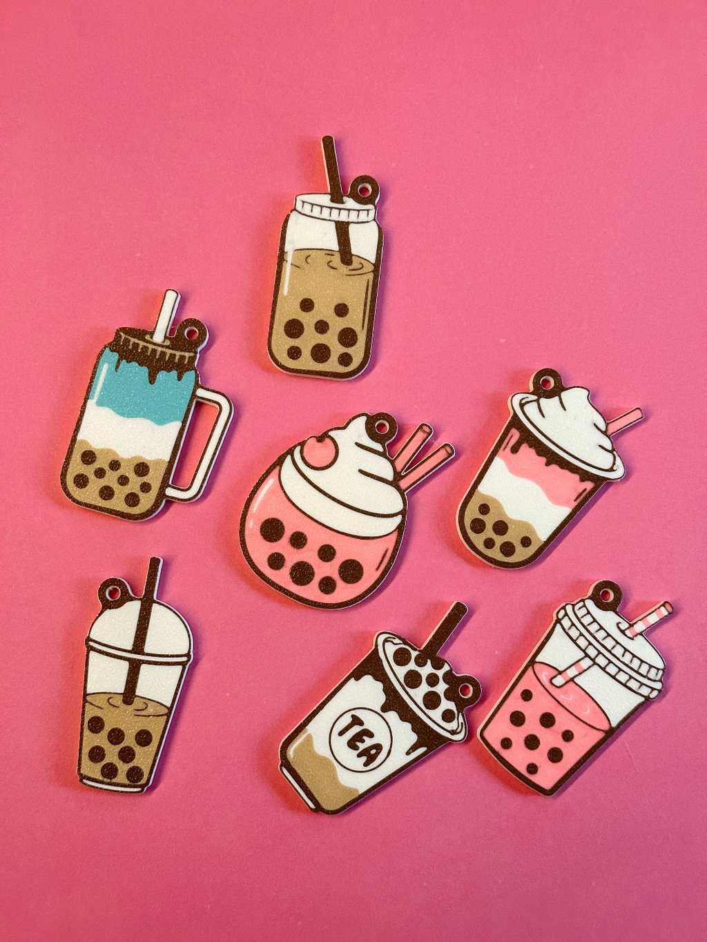 KEYCHAINS BUBBLE TEA WITH COMMERCIAL LICENSE
