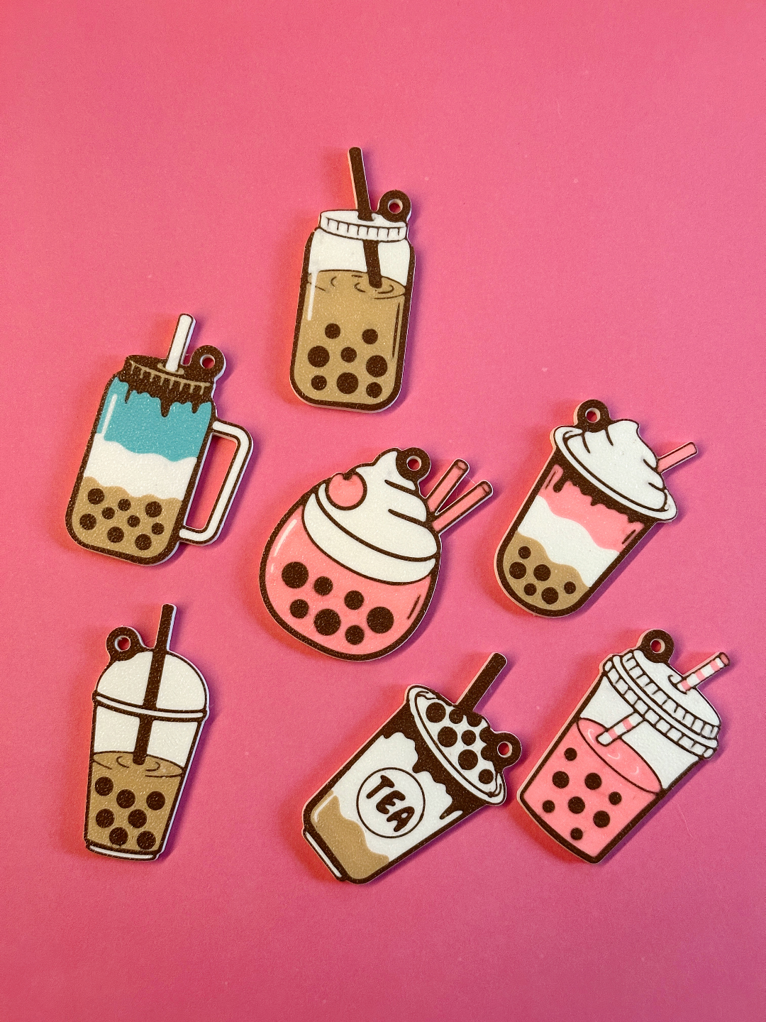 KEYCHAINS BUBBLE TEA WITH COMMERCIAL LICENSE