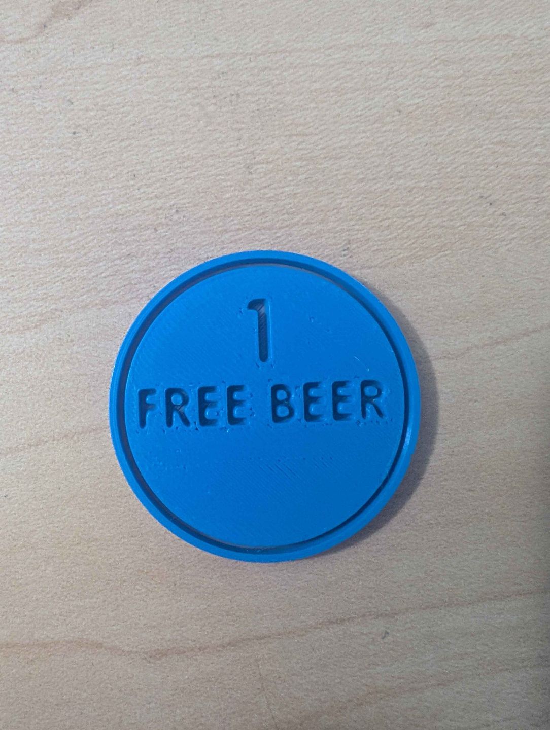 1 Free Beer token/chip