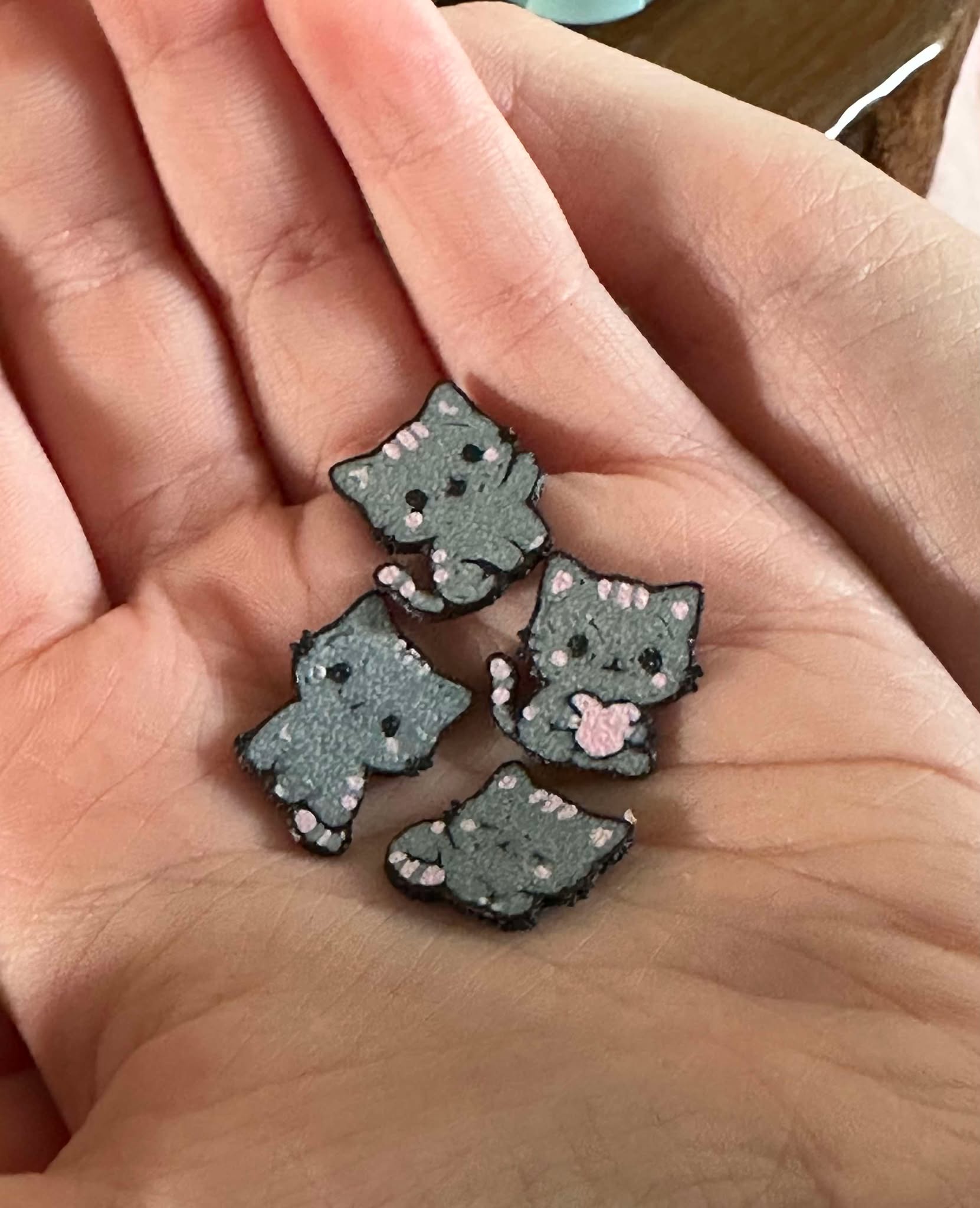 Cute Kitty Charms Earring Studs