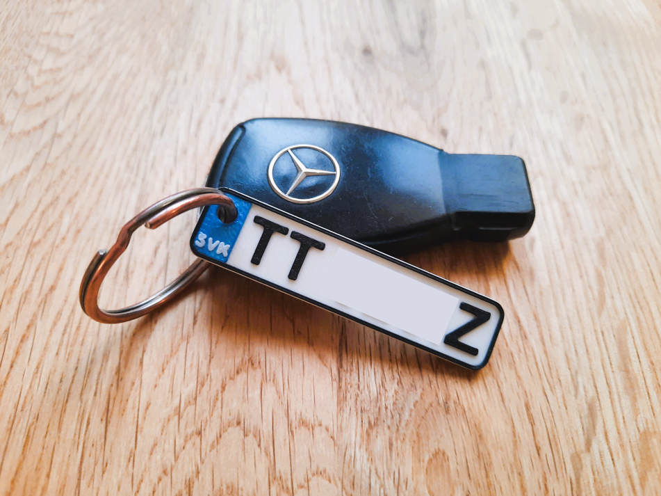 Keychain EU licence plate - Customizable