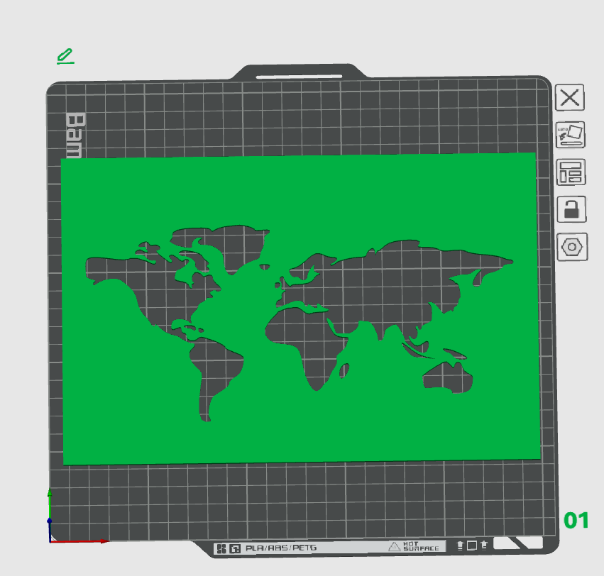world map stencil