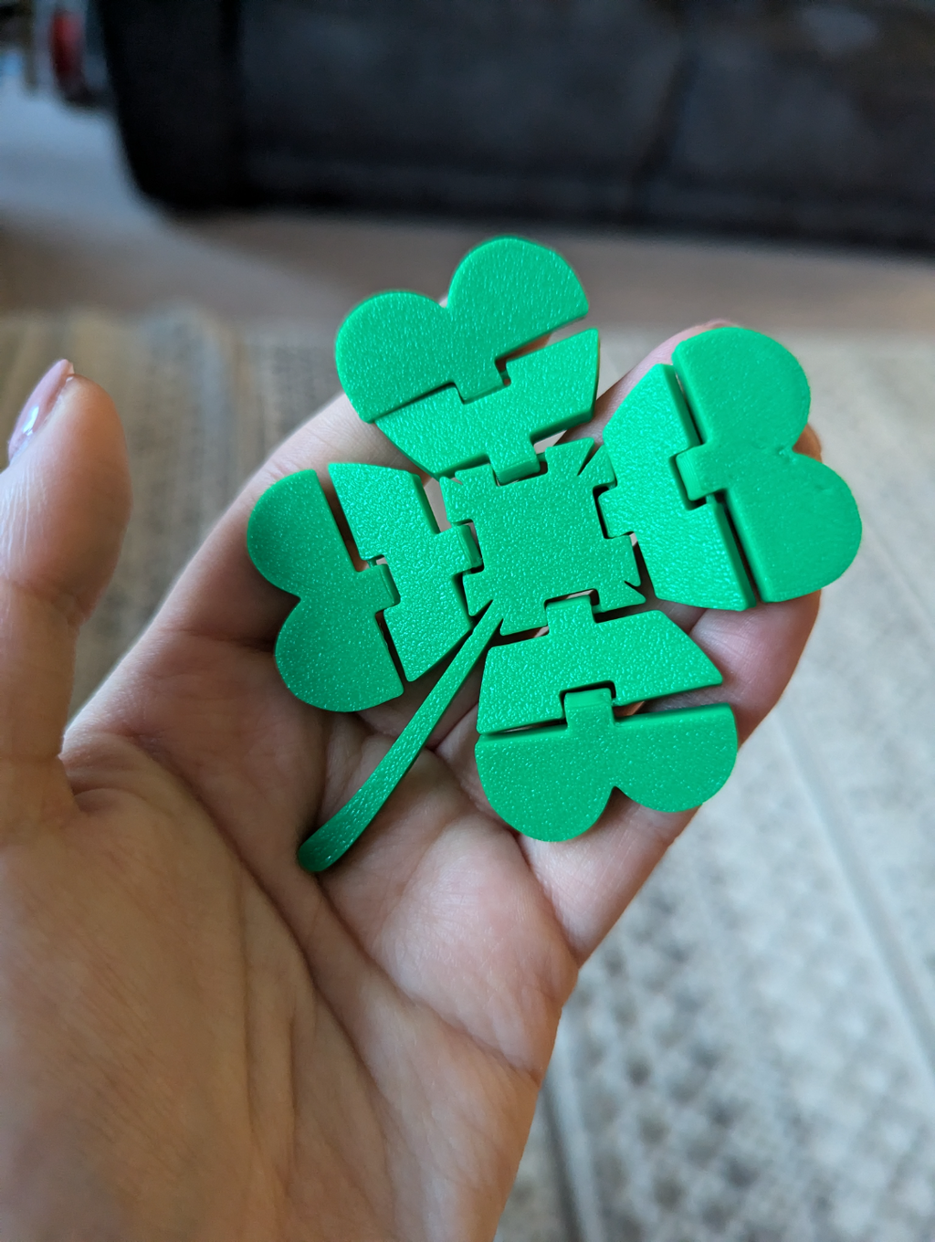 St Patricks Day Lucky 4 Leaf Clover Fidget Toy