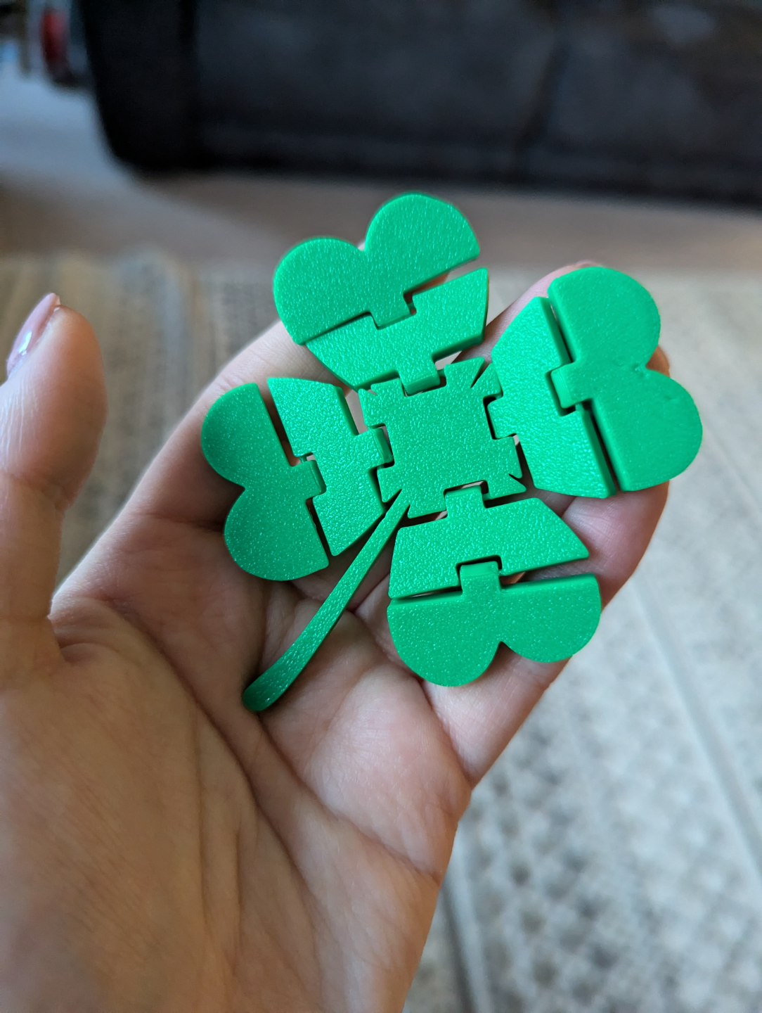 St Patricks Day Lucky 4 Leaf Clover Fidget Toy