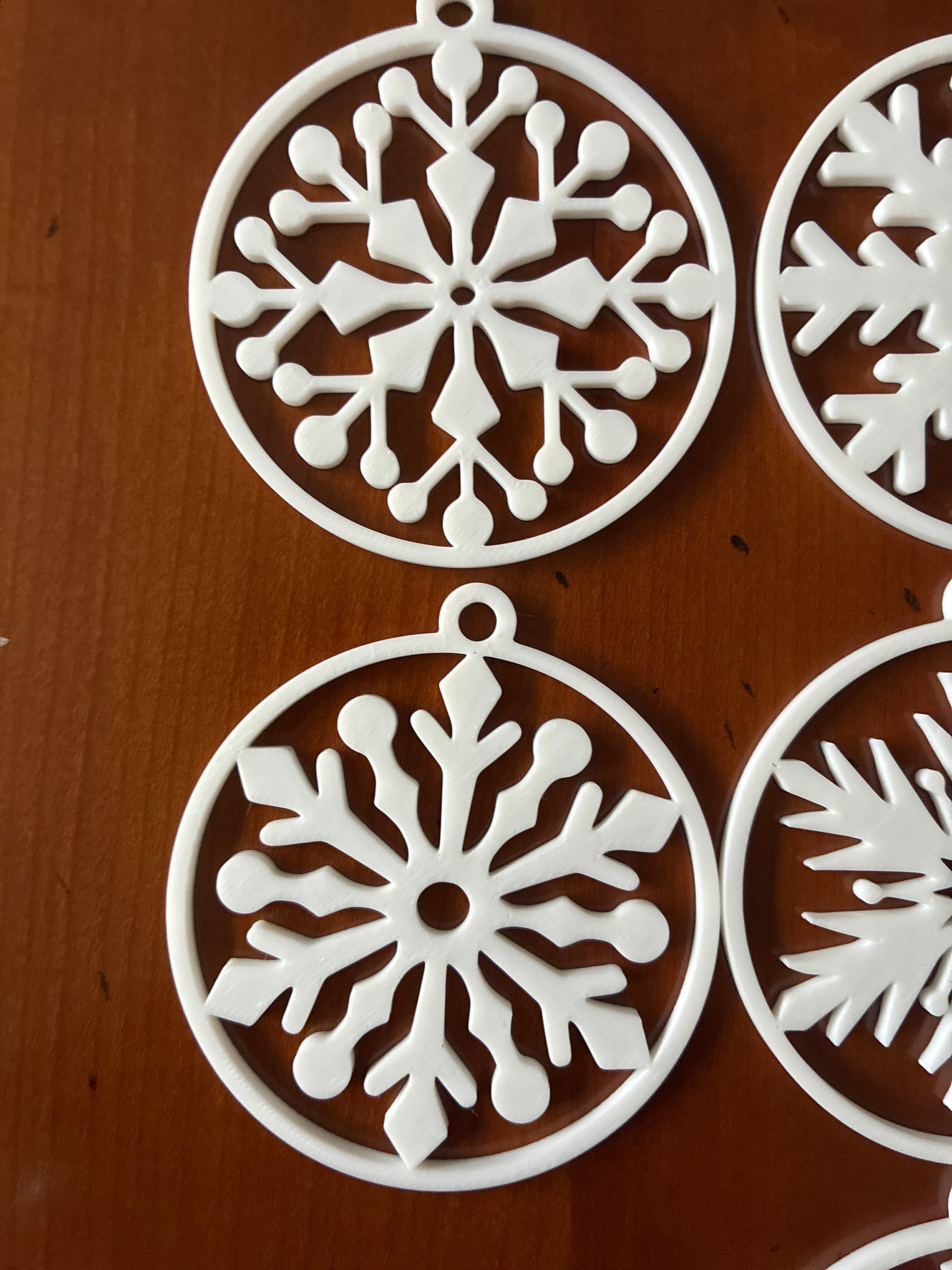 Christmas tree snowflakes
