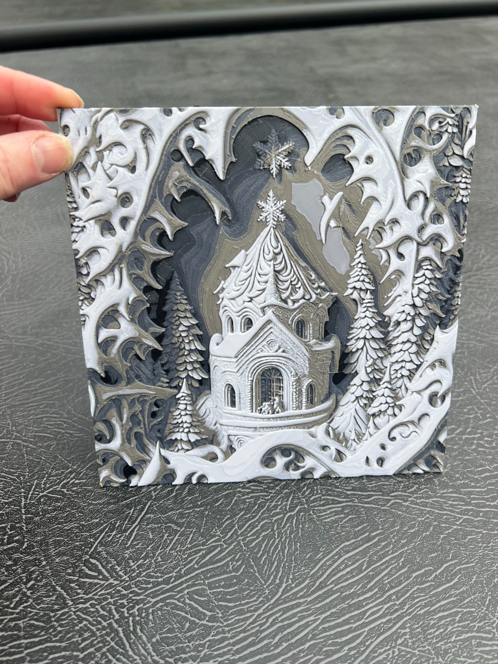 snowy Christmas fairy castle