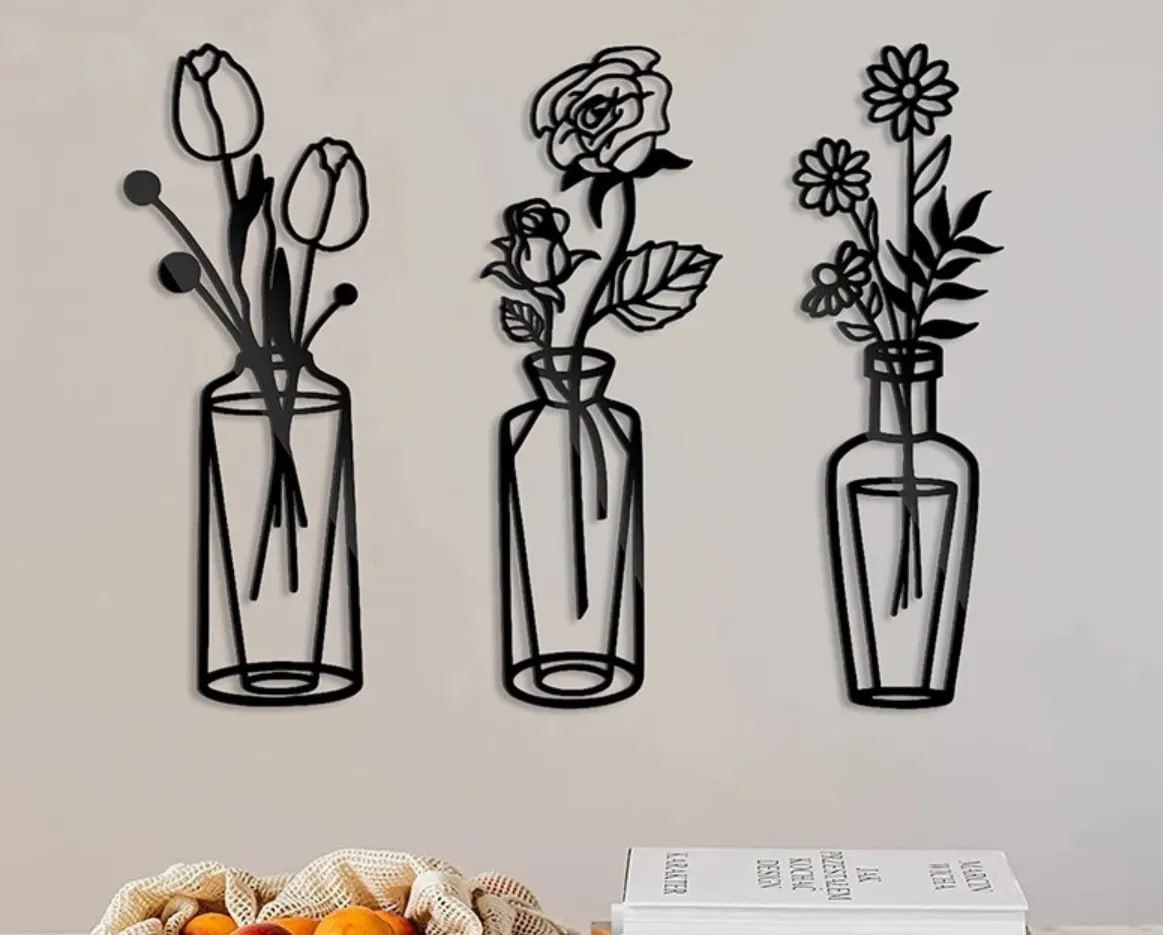 Blumenvase 2d Wallart