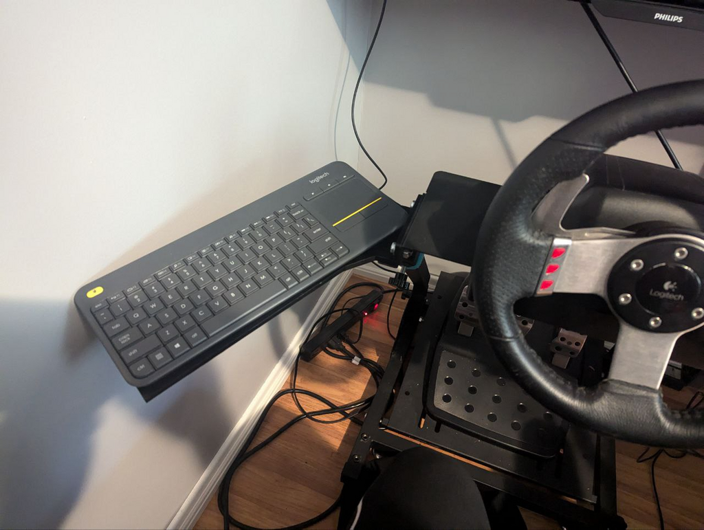 Racing Wheel Mount Keyboard Tray