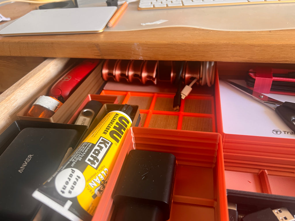 USB Cable Storage Organizer + Gridfinity sideways