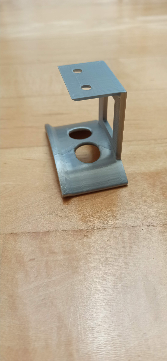 Under desk headphone holder - less material