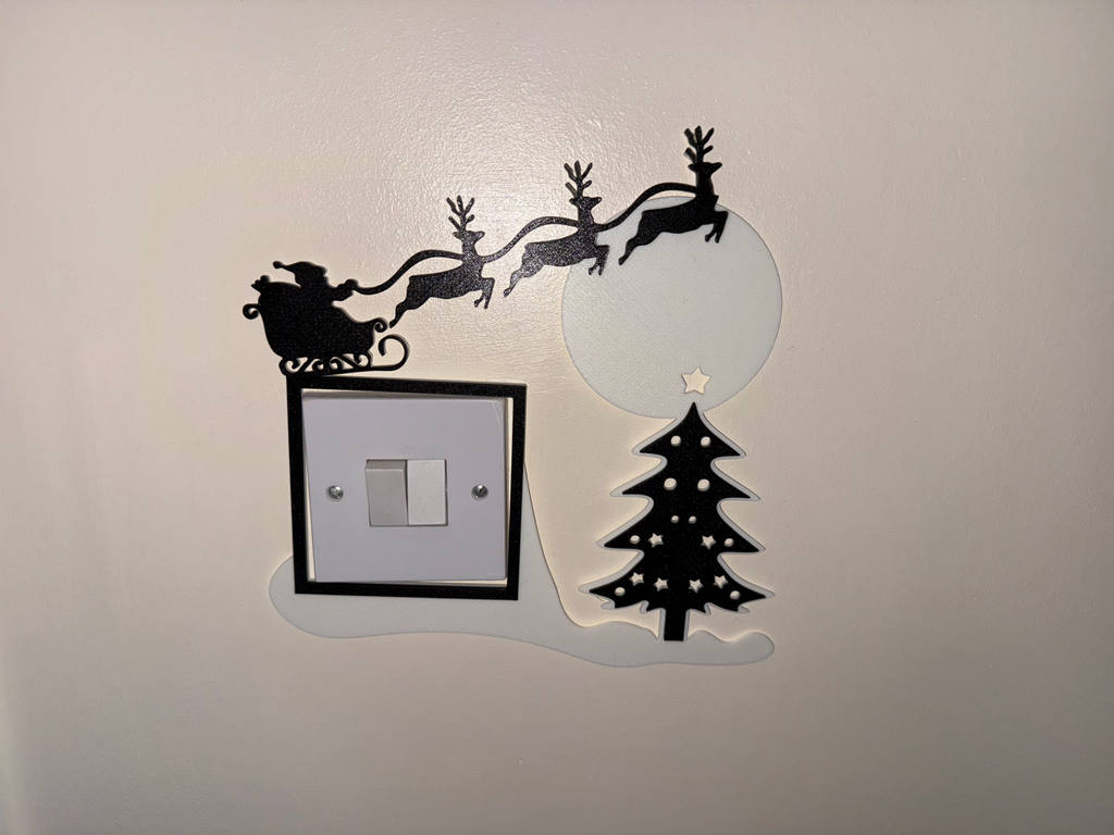 Commercial free Christmas Scene Light Switch